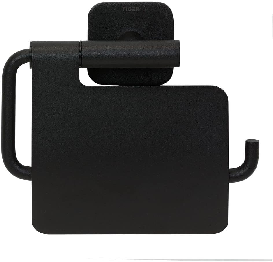 Toilettenpapierhalter Colar, mit Deckel Schwarz