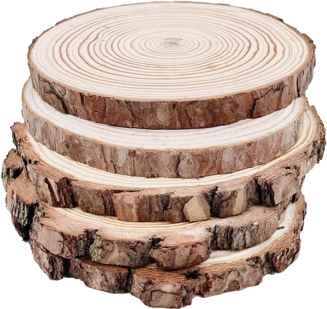 5-teiliges Kiefernholzscheiben-Set, 18 bis 20 cm, 5Pcs 7-8 inch