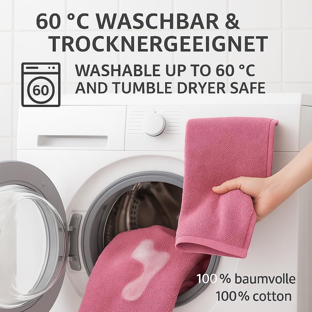 2er-Set Badematten, 50x70 cm, 2x Badvorleger Altrosa