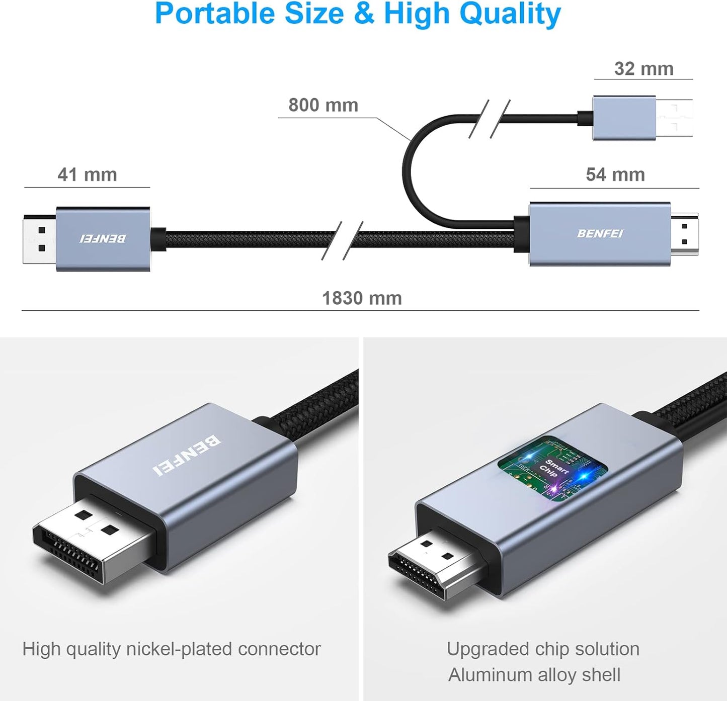 HDMI - DisplayPort Kabel