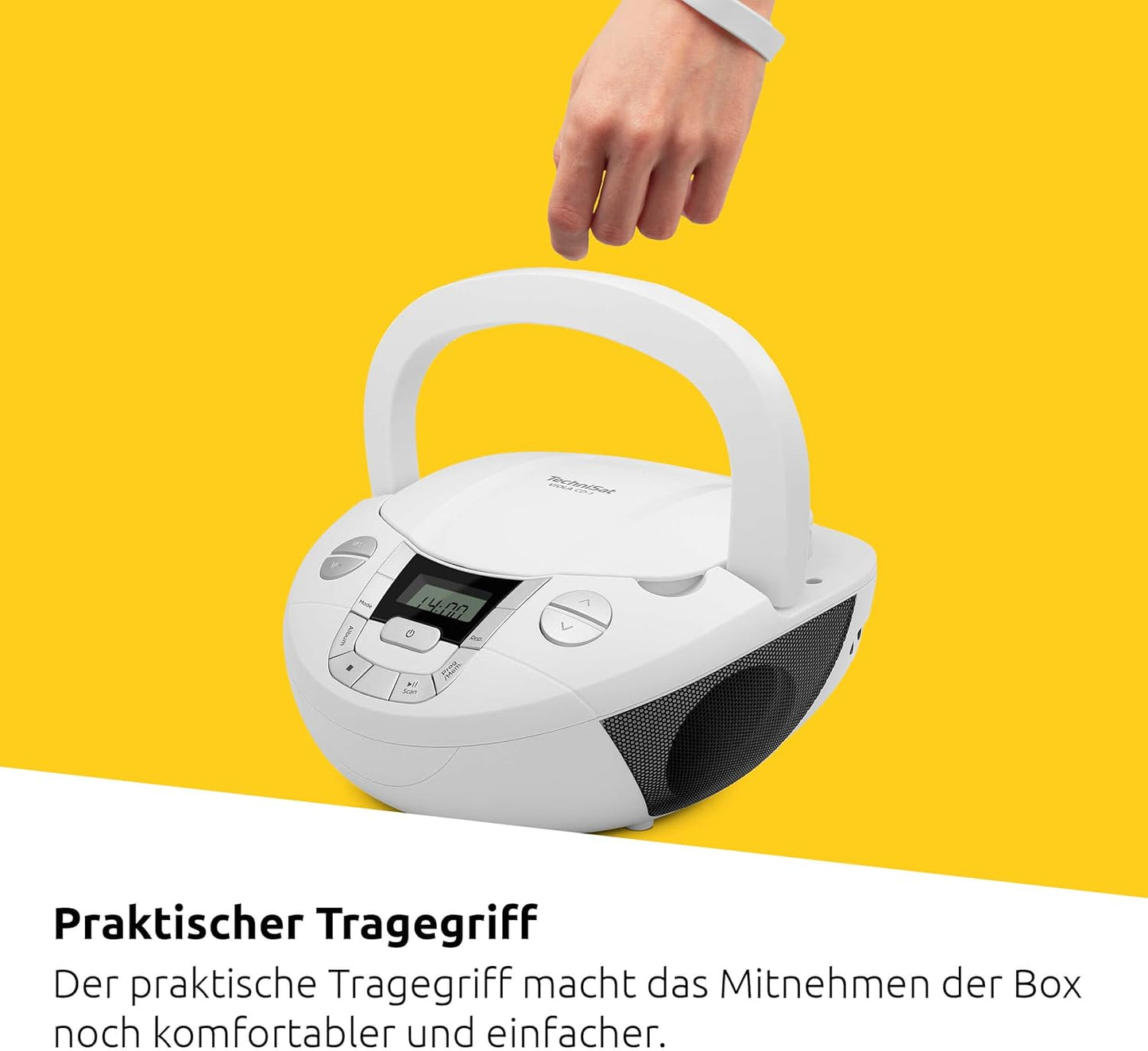 Tragbarer CD-Player, weiß