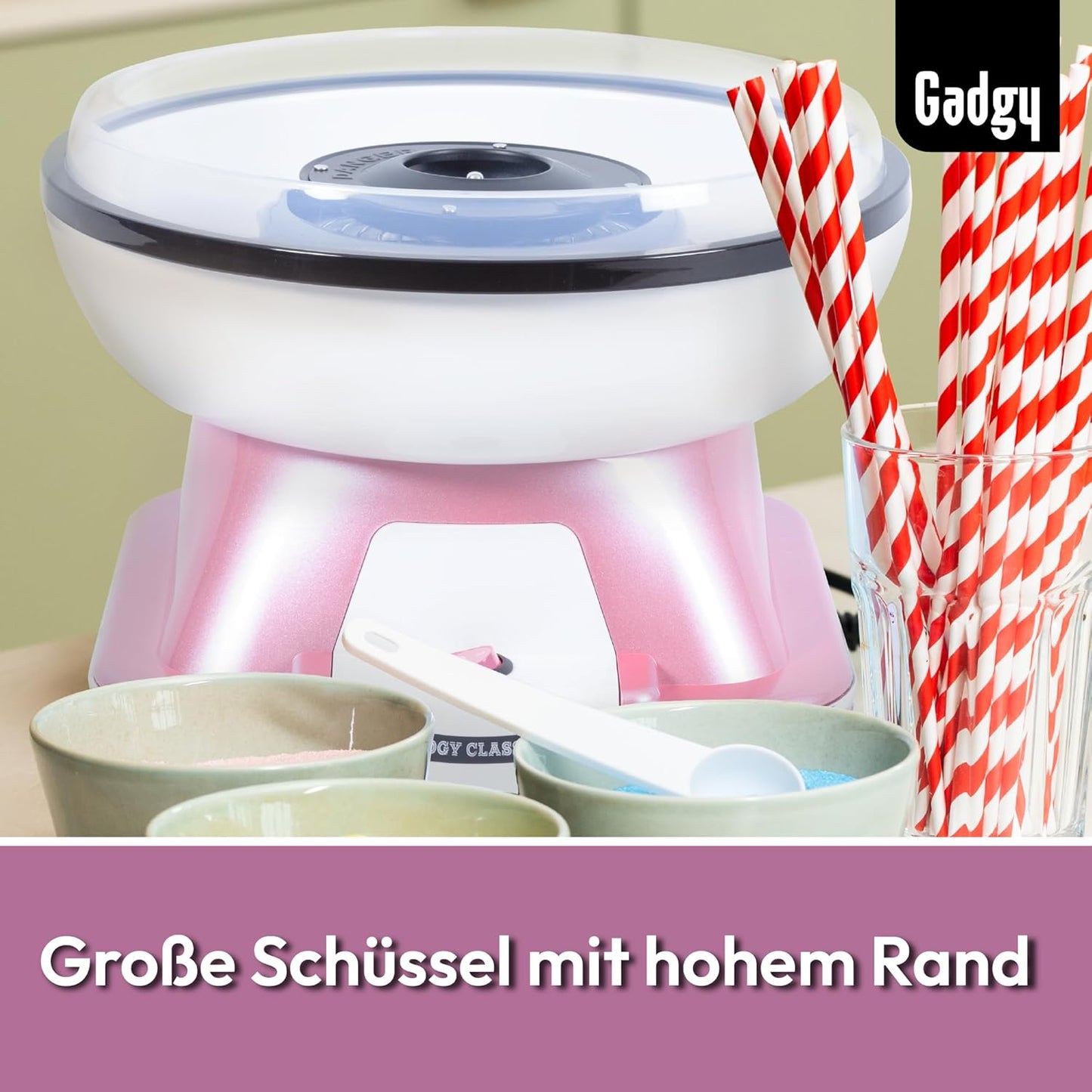 Retro Zuckerwattemaschine, Rosa