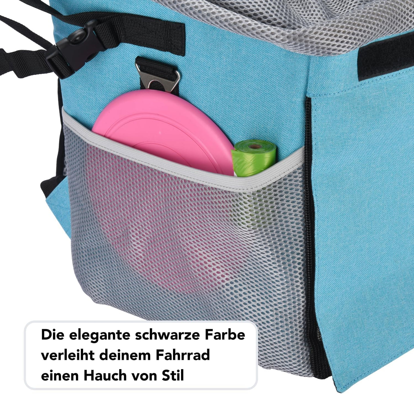 Velodkorb Hund, Blau & Grau