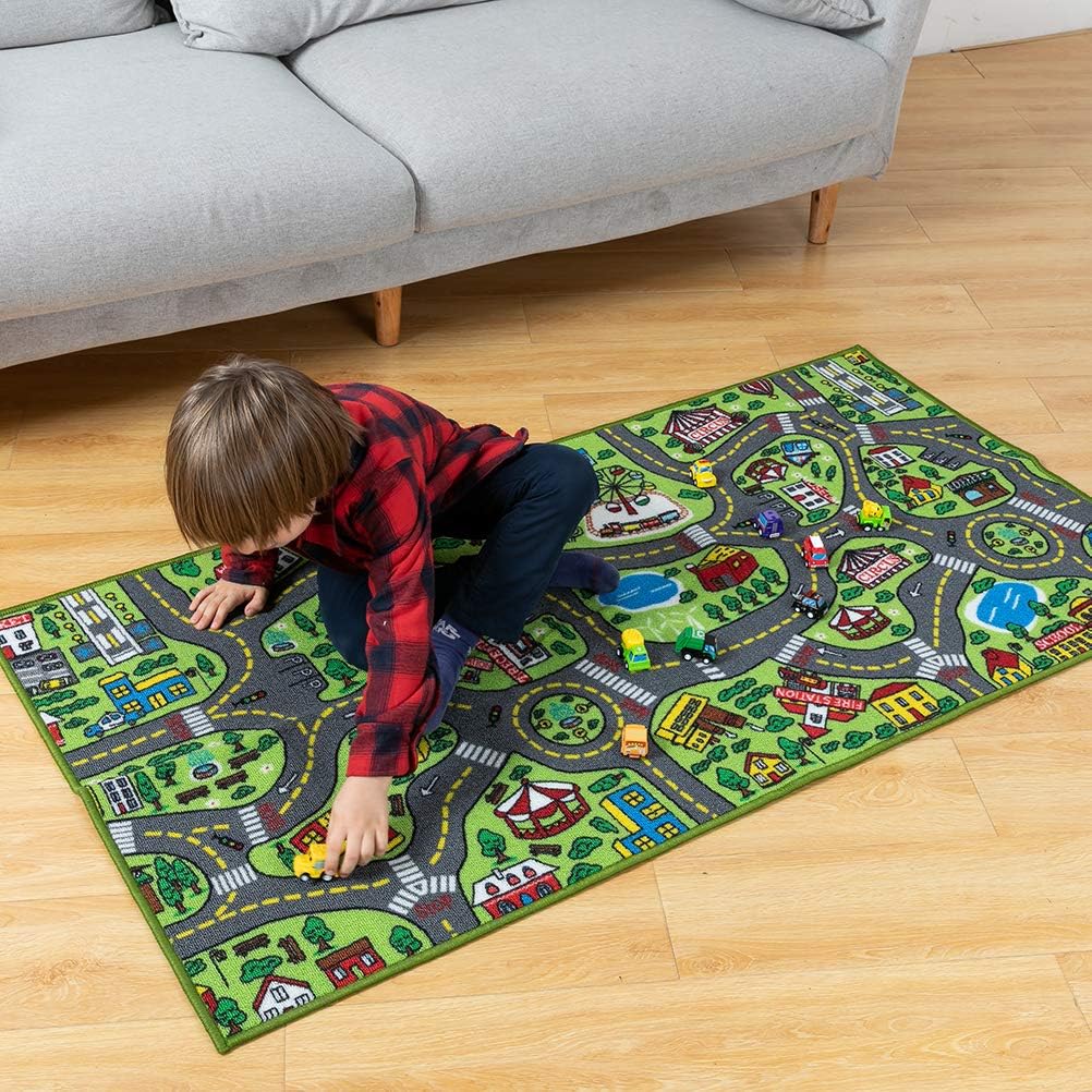 Kinder-Spielteppich mit Mini-Autos (80x150cm)