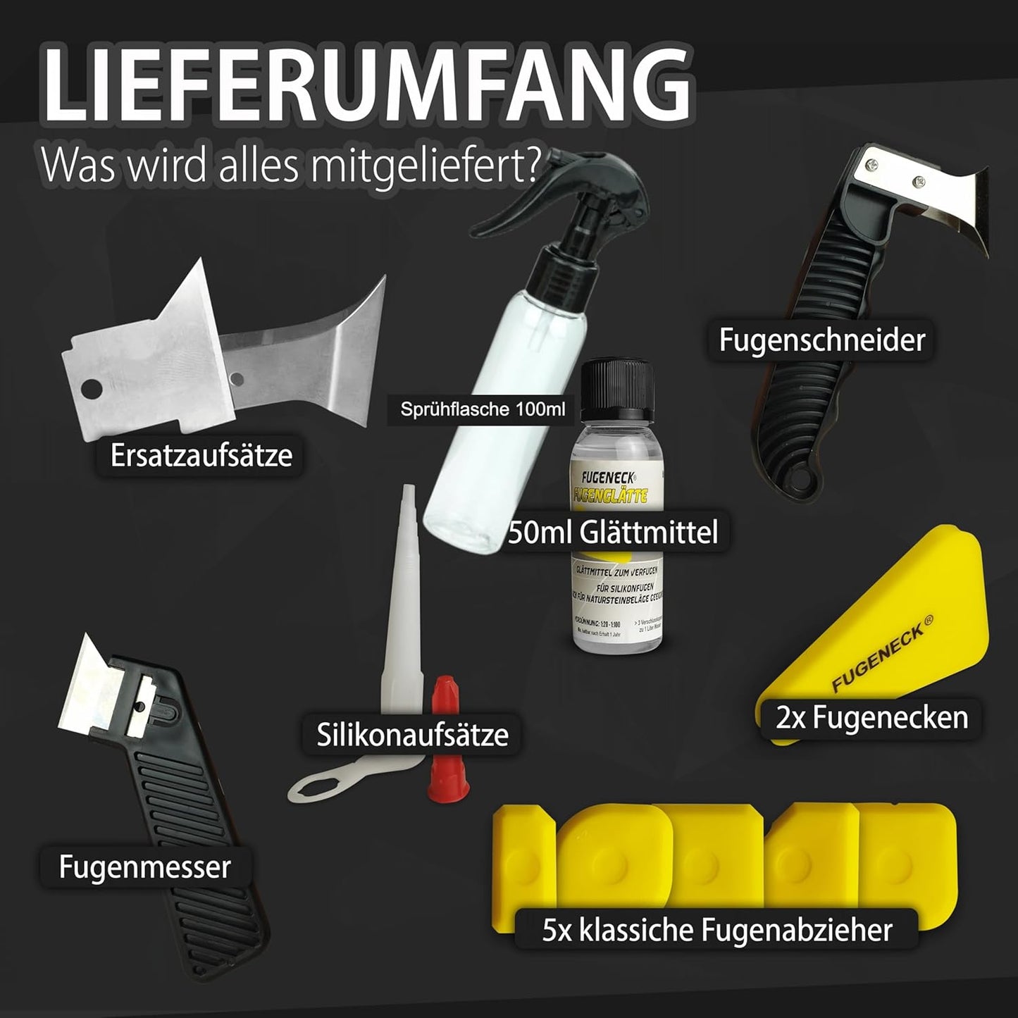 Fugenabzieher Set mit Anleitung, FUGENECK Fugenabzieher Set