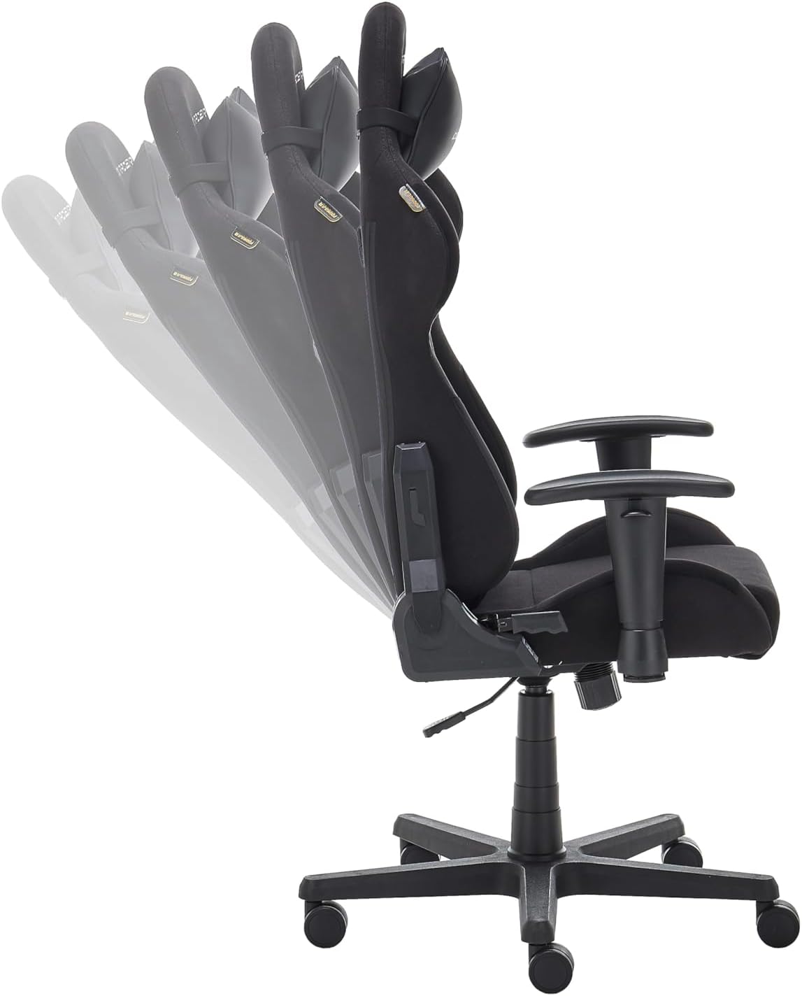 Ergonomischer Gaming-/Bürostuhl mit Wippfunktion, DXRacer FORMULA Schwarz Standardlieferung