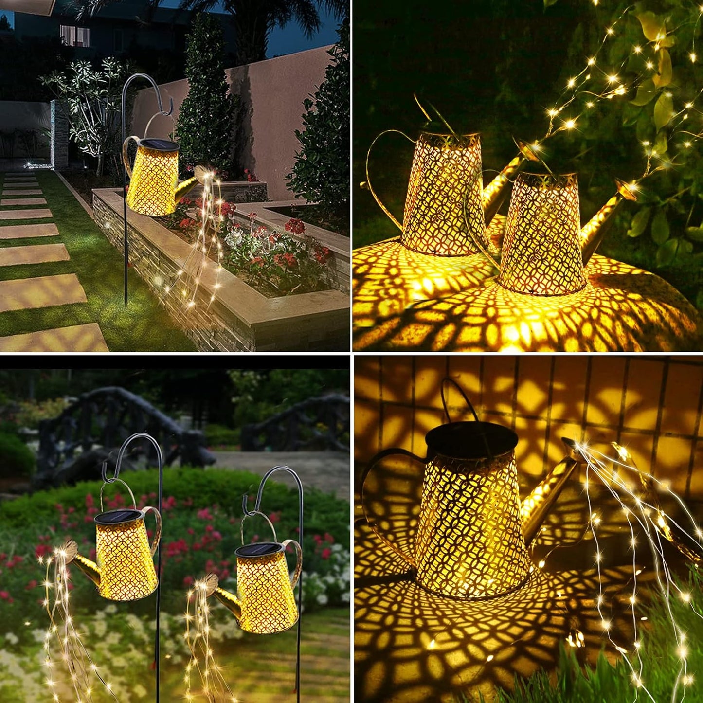 LED Giesskanne mit Lichterkette, 1 PCS|Warmweiss