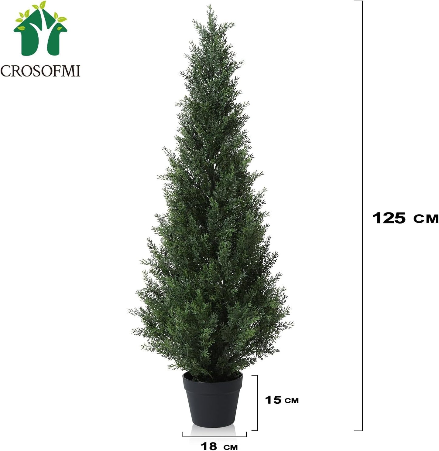 Künstliche Zedernbäume im Topf, 2er Set, 2 125 CM