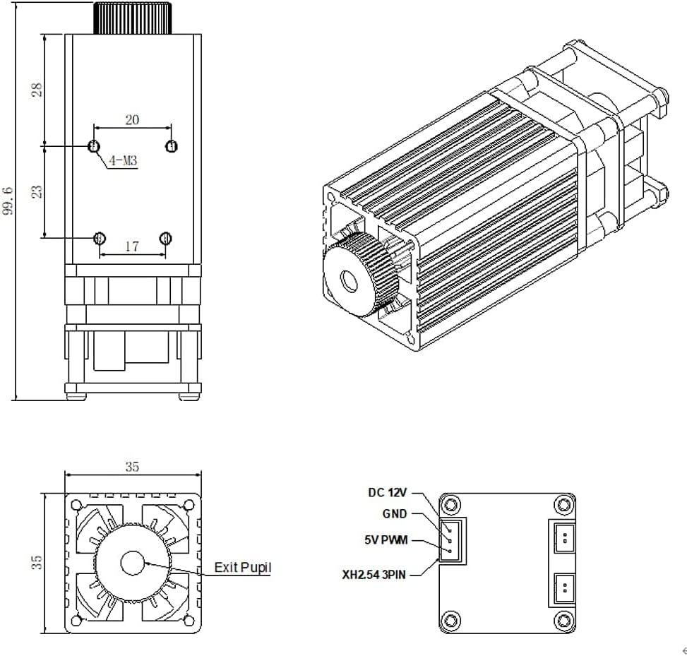 Lasermodul, 450nm 20W