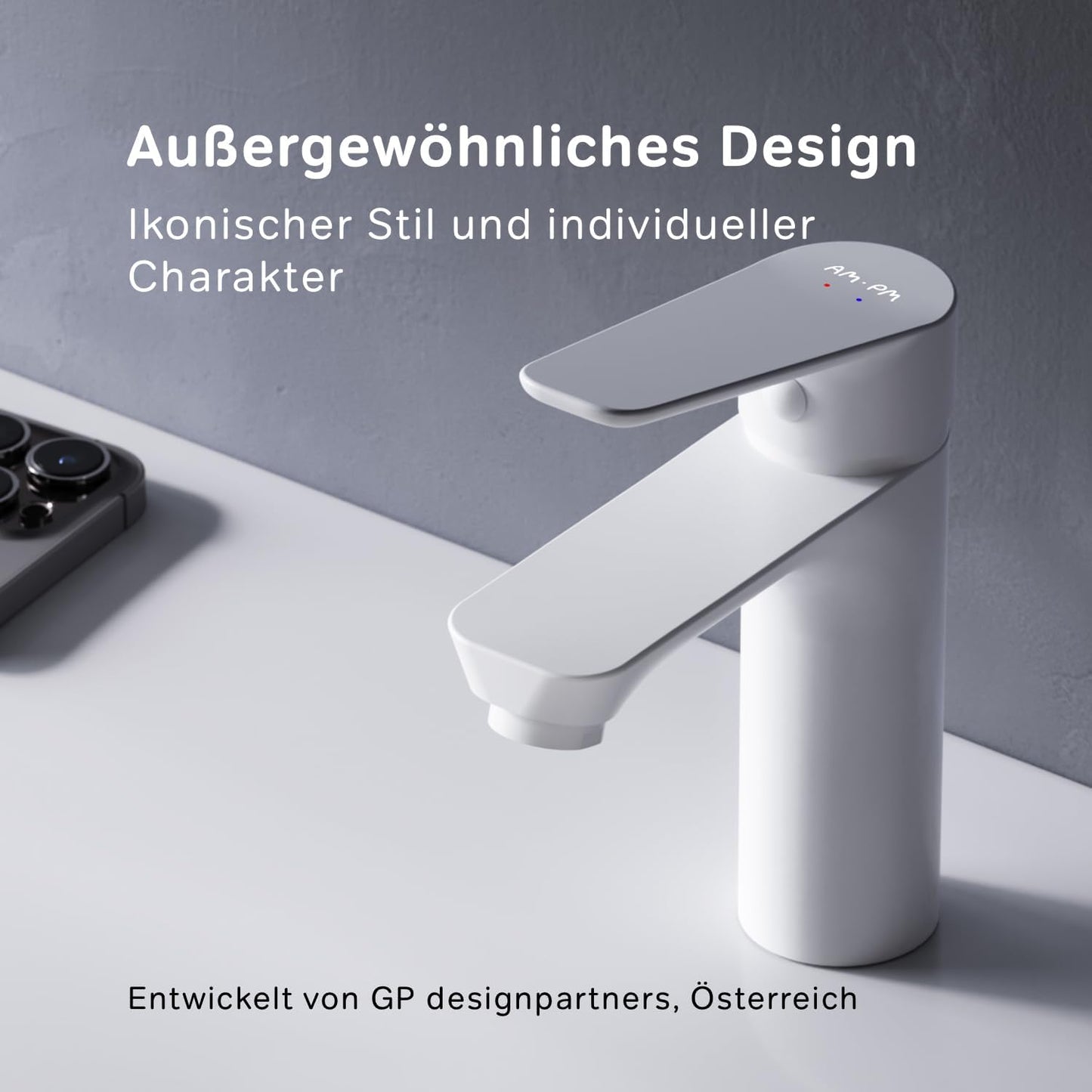 Waschtischarmatur, Standart Weiss Ohne Ablaufgarnitur