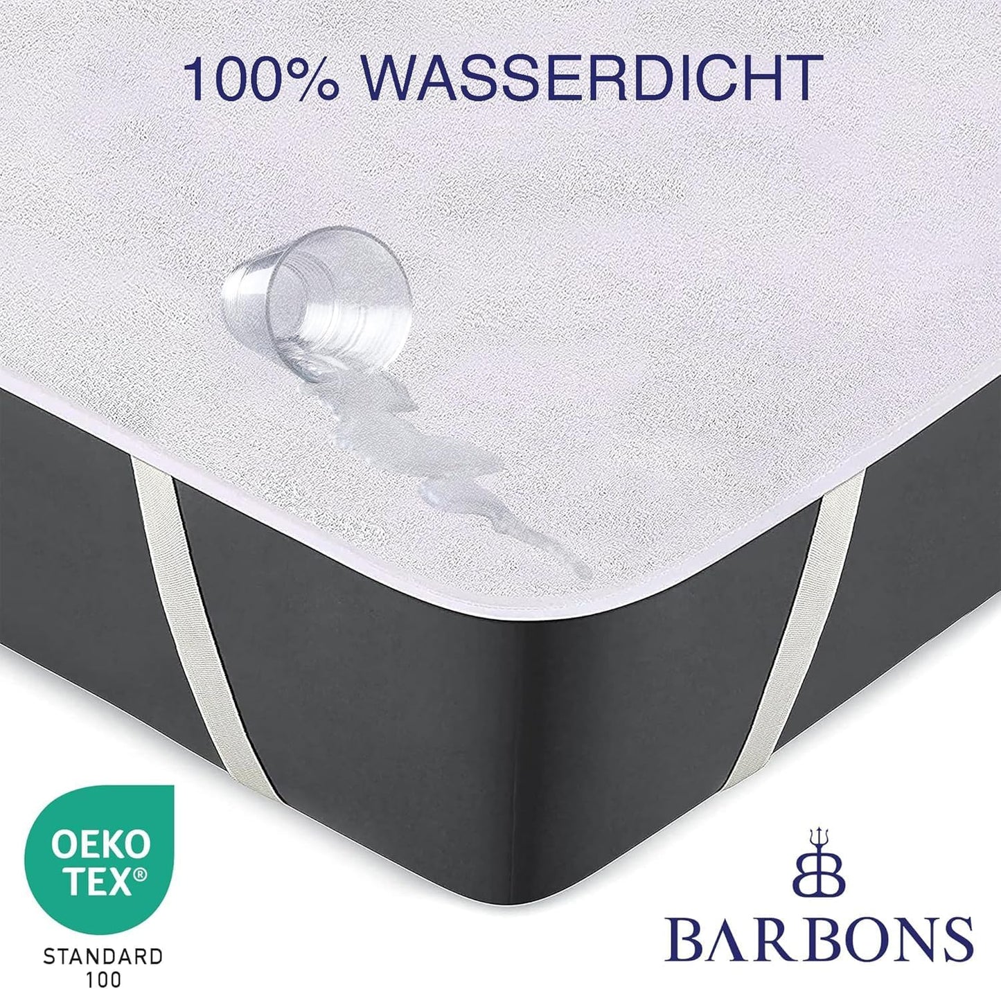 2er-Set Wasserdichte Matratzenschoner, 80 x 200 cm, White 80 x 200 cm 2er