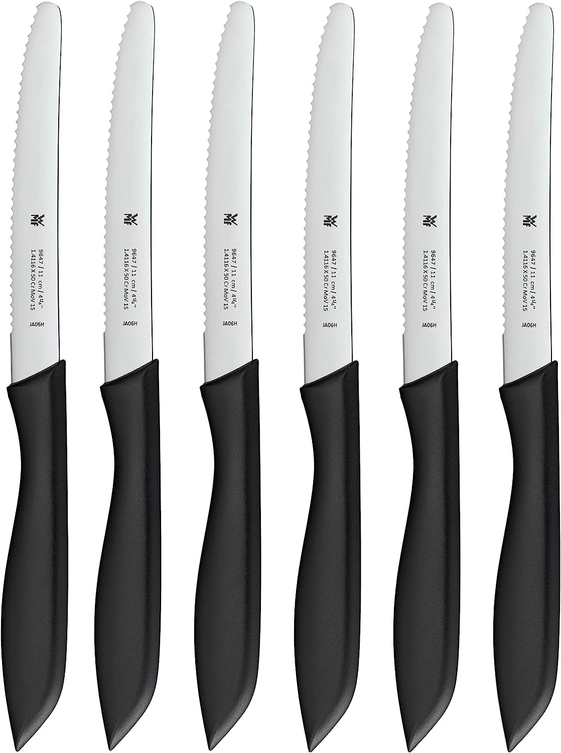 Brötchenmesser Set, Single, Schwarz