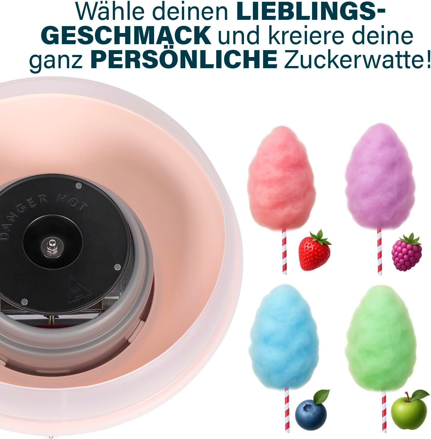 Zuckerwattemaschine mit Zubehör, Zuckerwattemaschine Standard