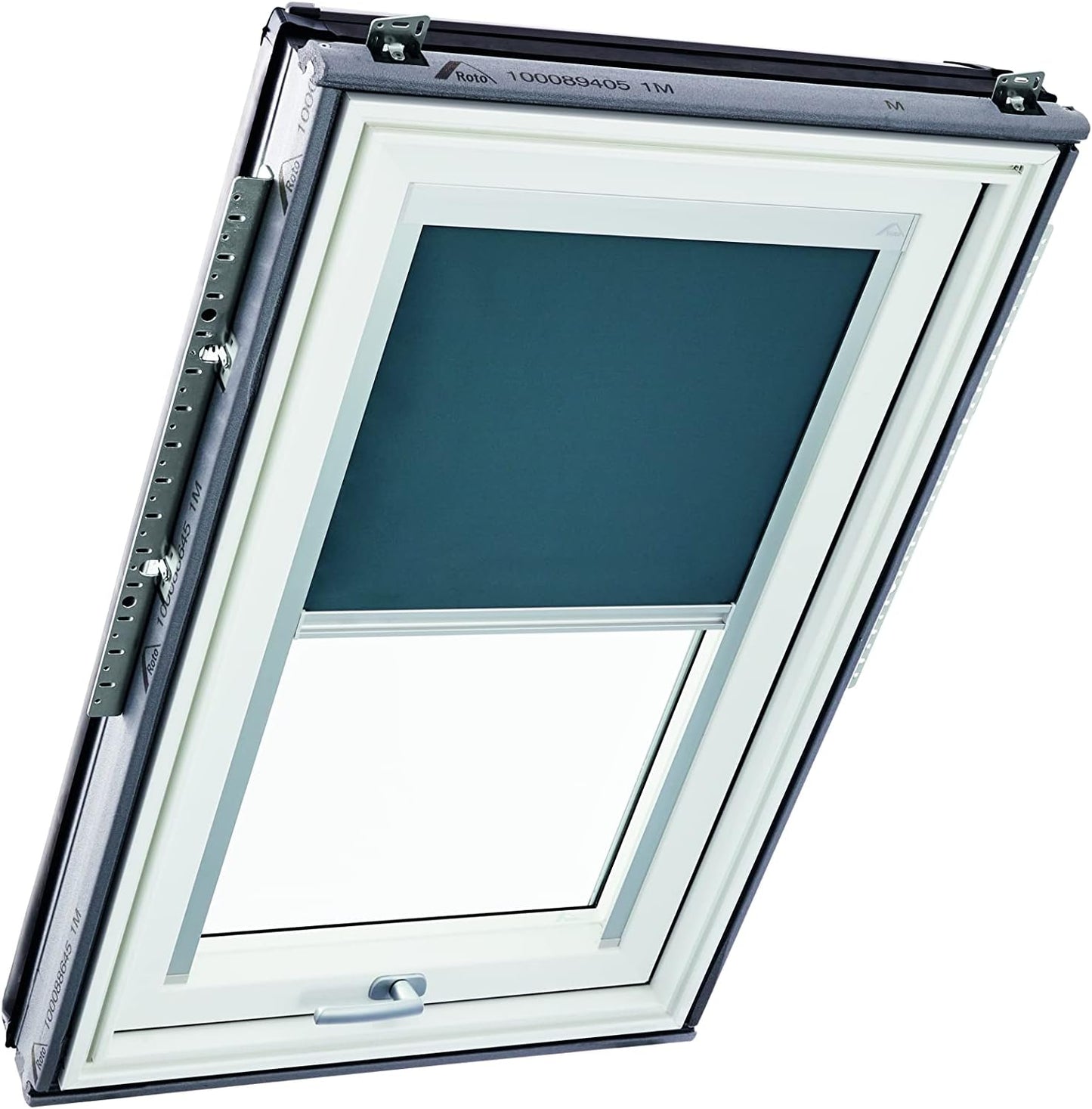 Verdunkelungsrollo für Designo Dachfenster R6/R8/i8, Führungsschiene Silber B75 x H98 cm Dunkelgrau