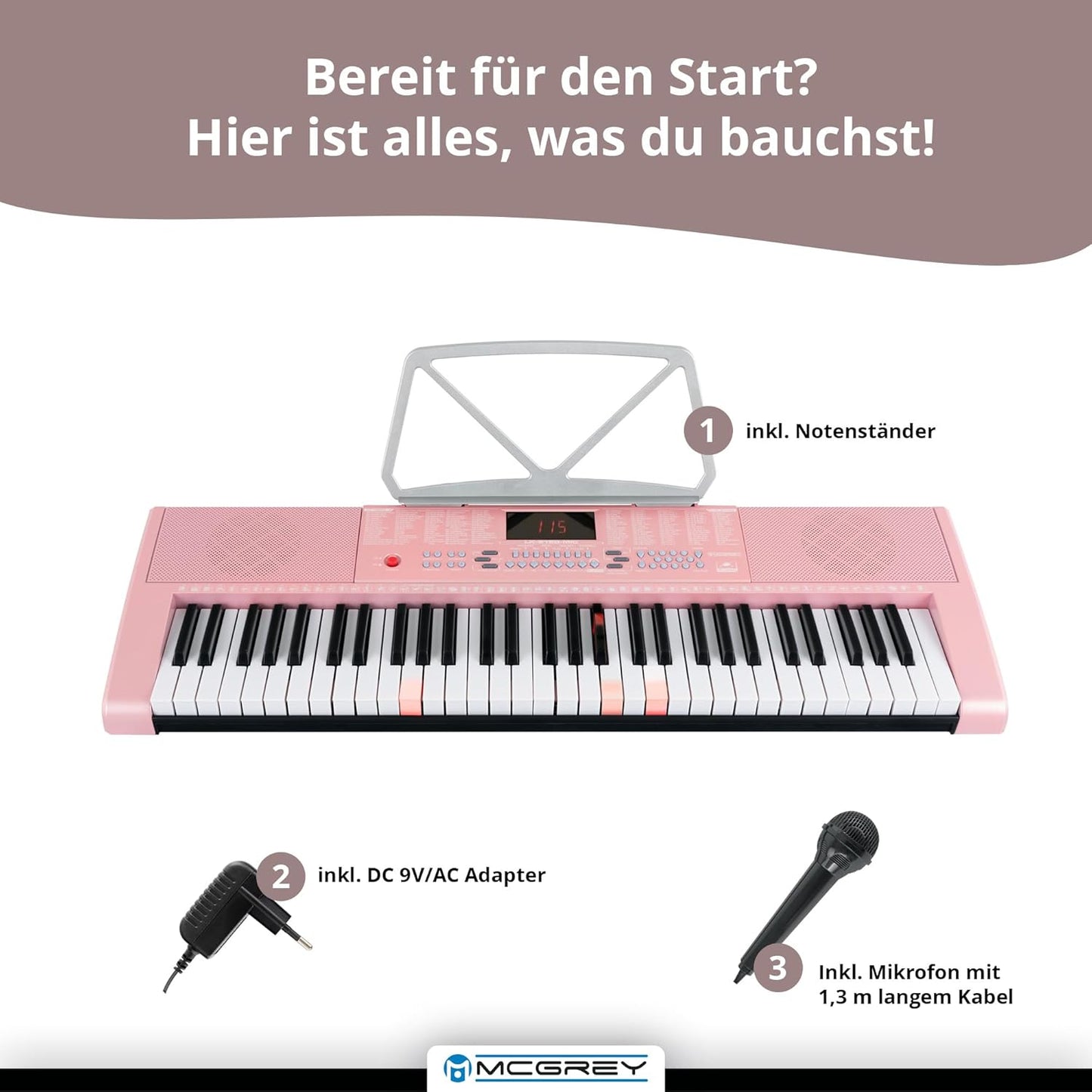LK-6120-MIC Keyboard Set mit Mikrofon und Tasche