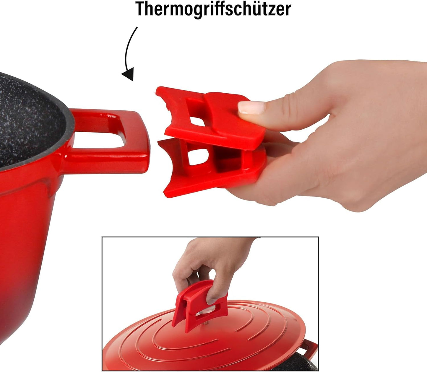 Cocotte Bräter, 32 cm Rot