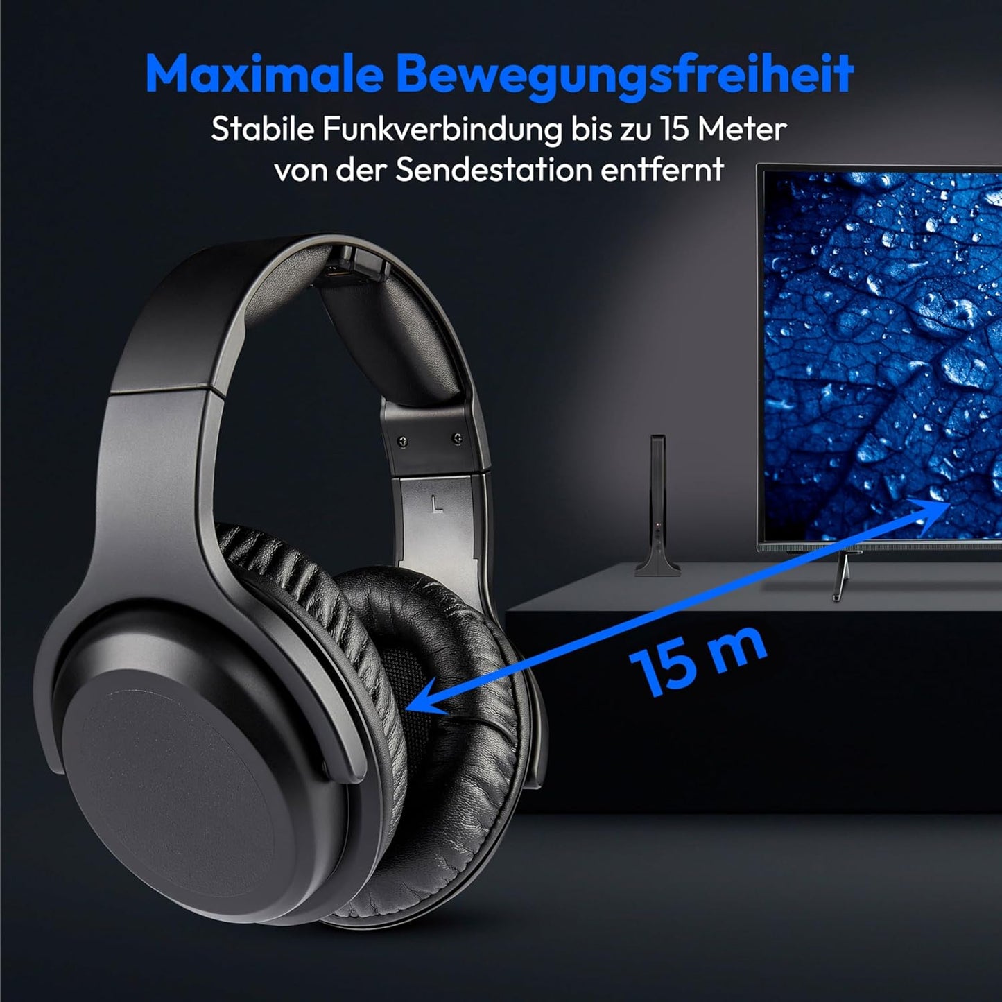 Kabellose Over-Ear Funkkopfhörer HS-1