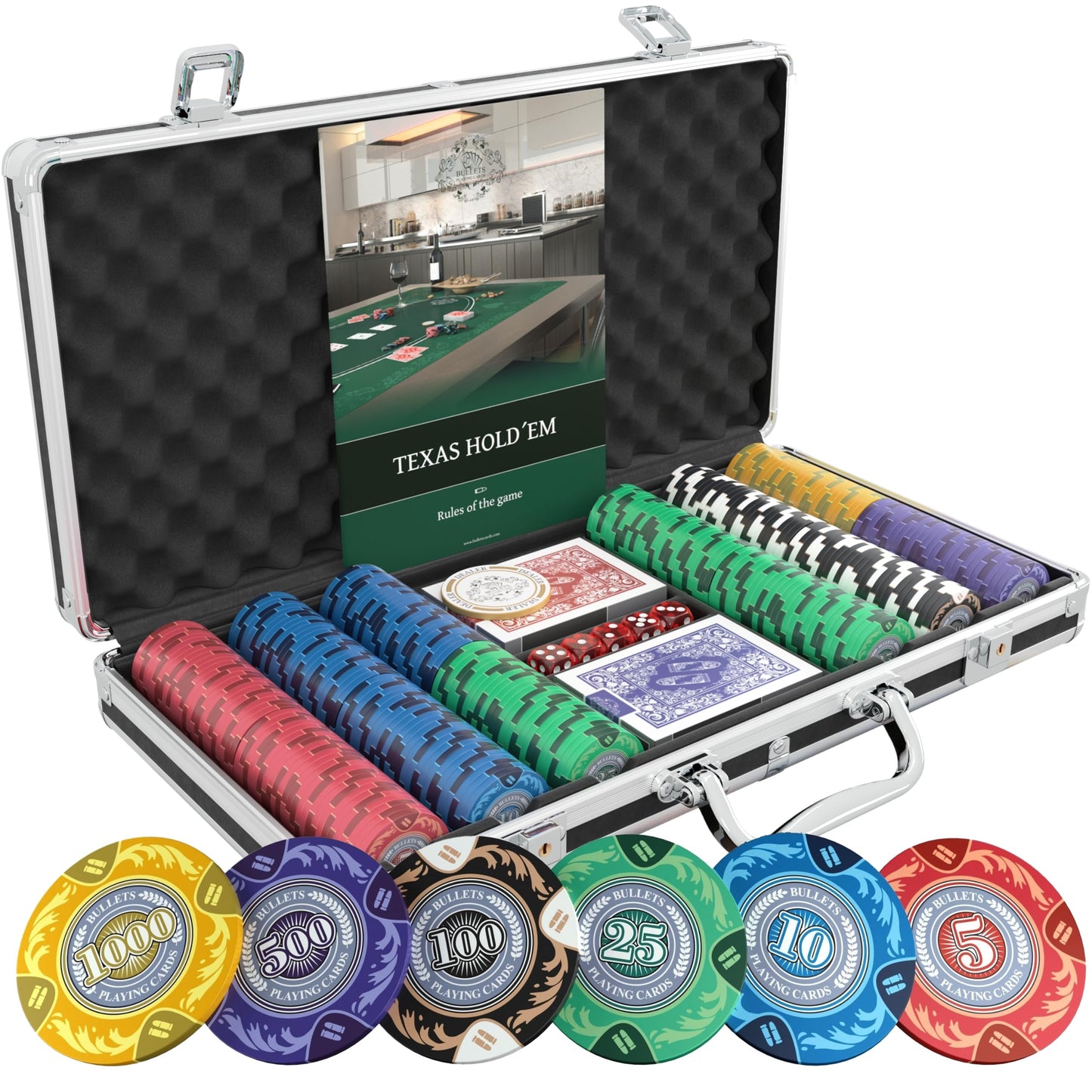 Pokerkoffer Tony, 300 Chips