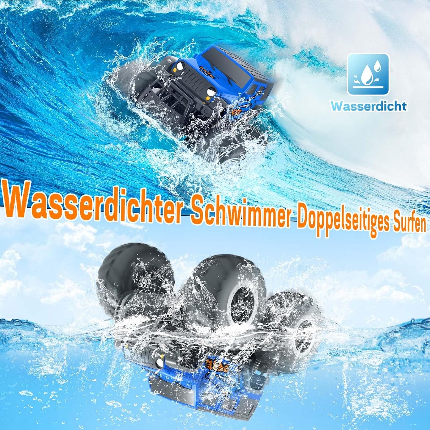 Ferngesteuertes 4WD Offroad-Auto (Wasserdicht), Haie