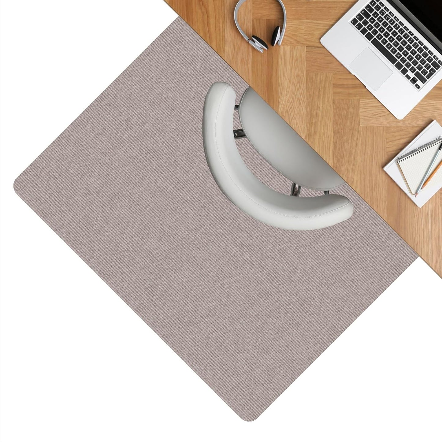 Selbsthaftende Bodenschutzmatte für Bürostuhl, 100 x 150 cm Beige