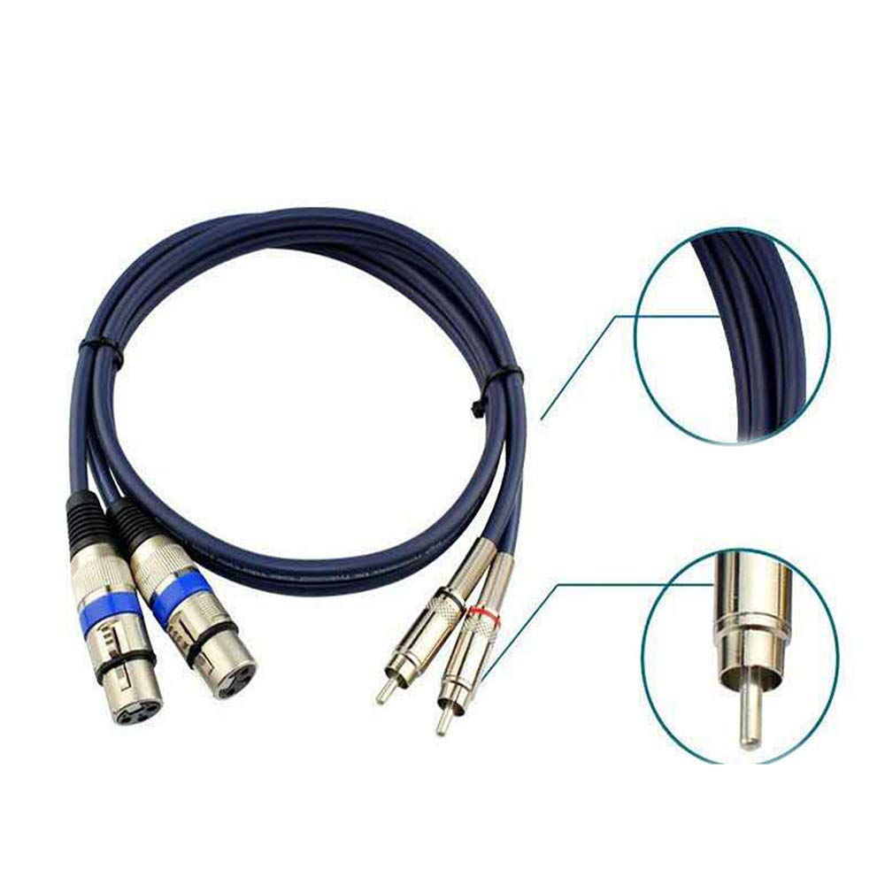 2er Set Mikrofonkabel  - XLR auf Cinch Kabel, 5m