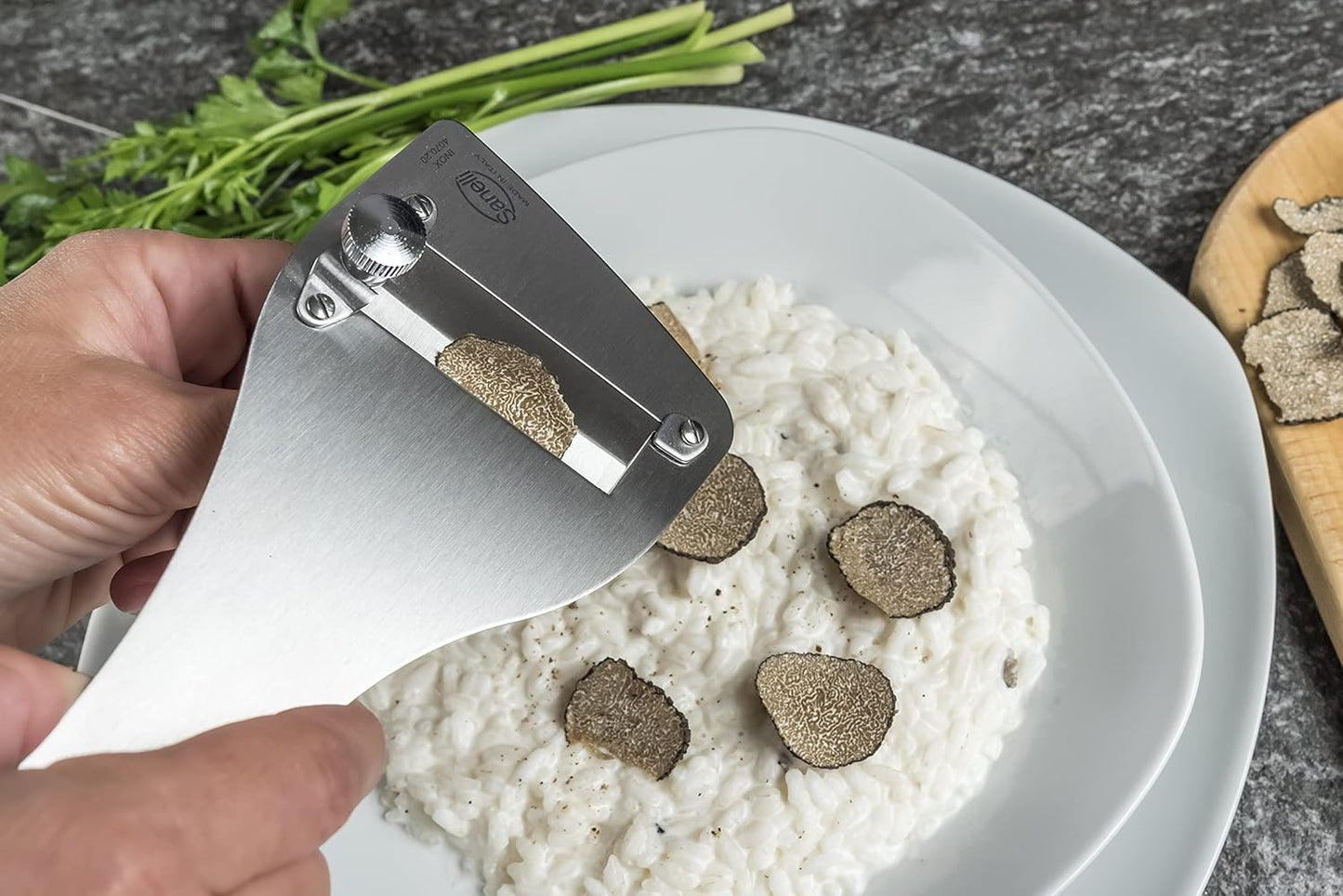 Profi Trüffelschneider mit Schneidregler