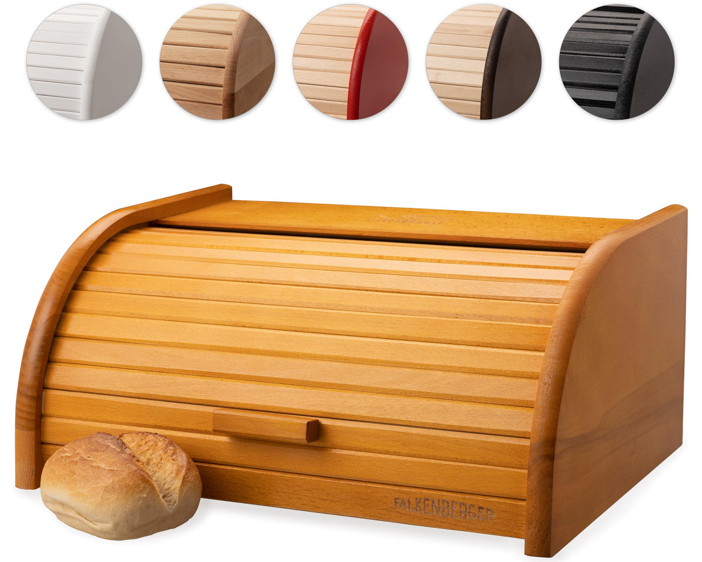 Brotkasten mit Roll-Deckel, Honig XL