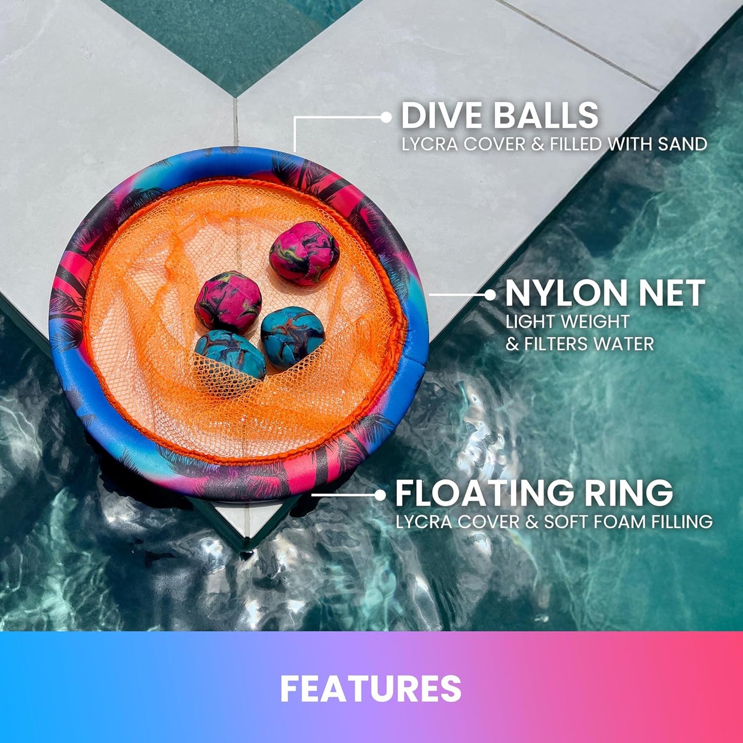 Pool-Spielzeug-Wurfspiel: Dunk or Dive
