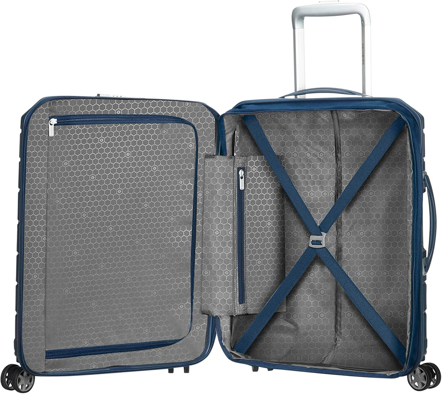 Erweiterbarer Handgepäck-Trolley Flux, Marineblau / Flux / Spinner S (55 cm - 44 L)