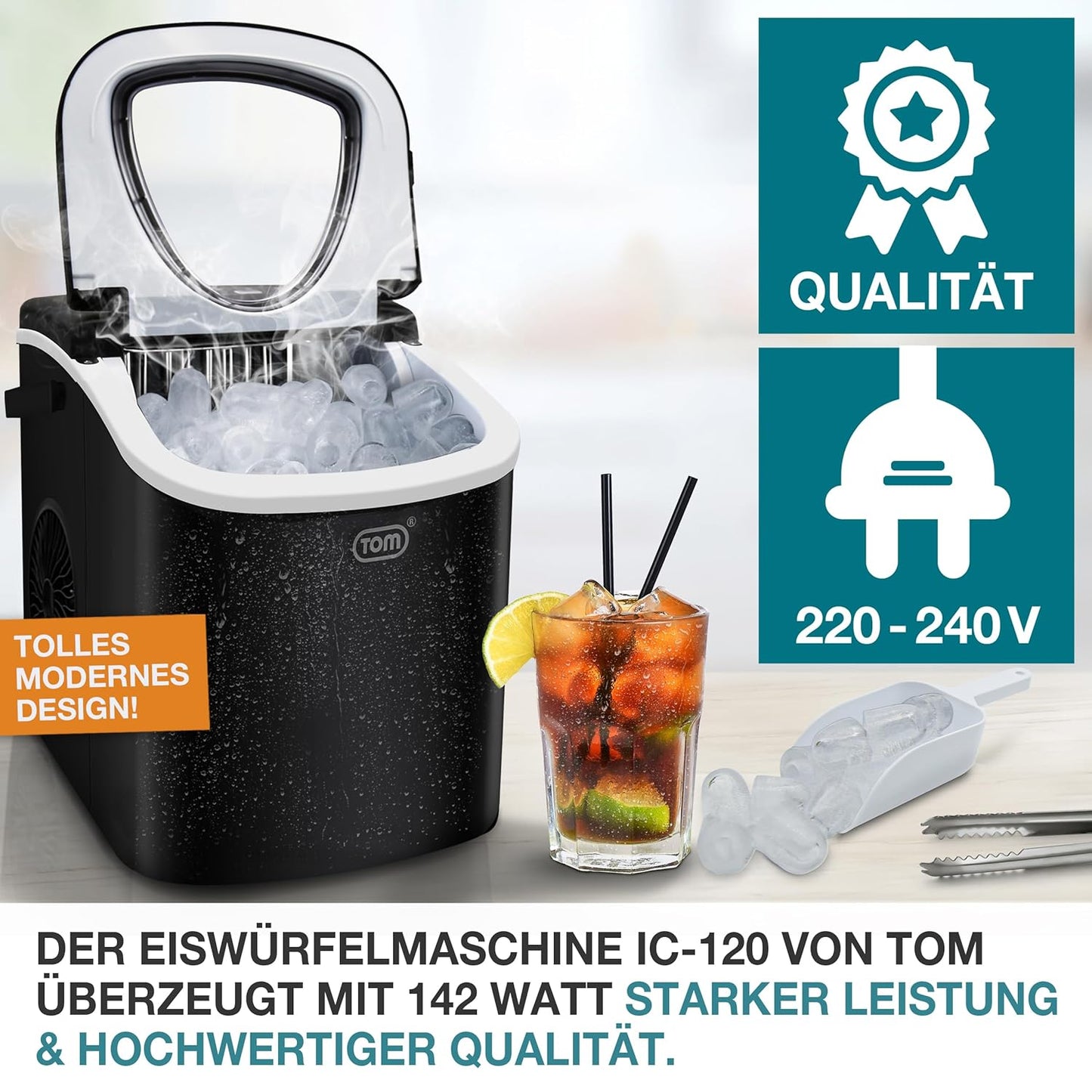 Eiswürfelmaschine mit Schnellzyklus, Nylon