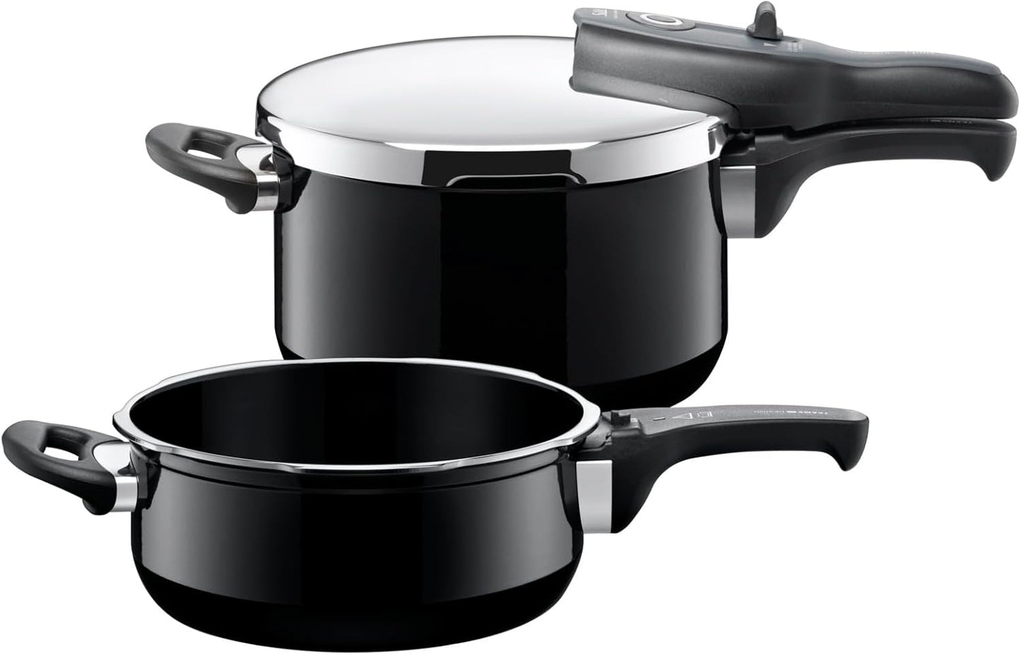 Sicomatic t-plus Schnellkochtopf-Set, Schwarz 3,0l & 4,5l