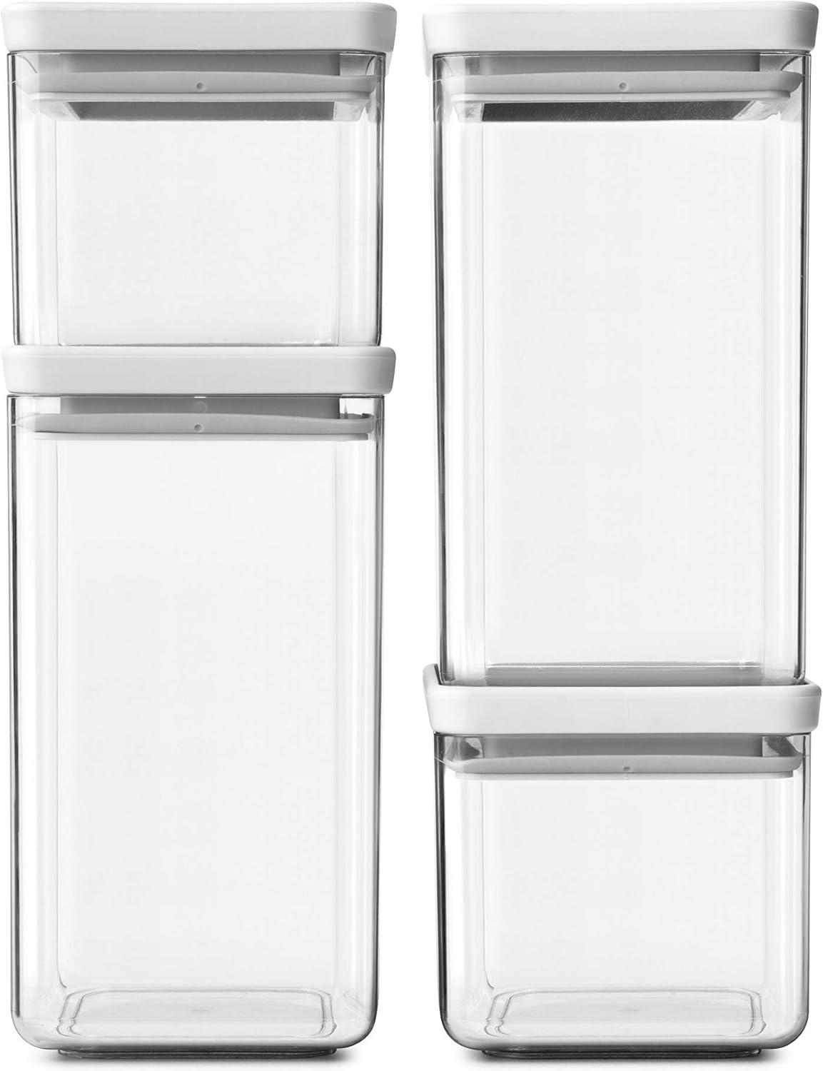 4-teiliges Vorratsdosen-Set, 4er-Set Light Grey