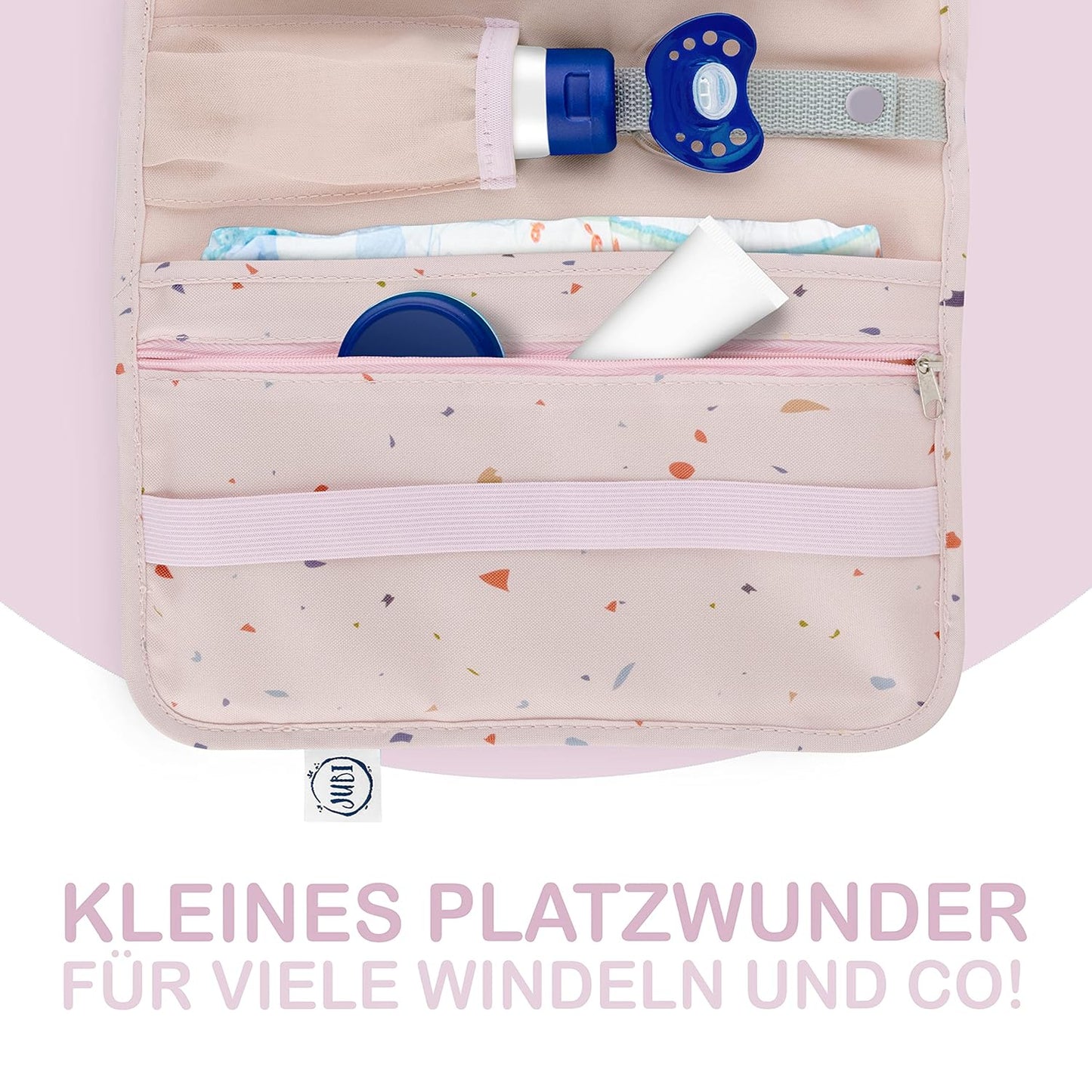 Windeltasche mit Wickelunterlage, Rosa