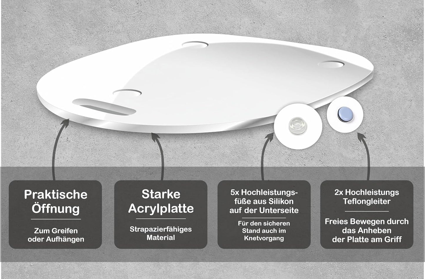 Gleitbrett für Thermomix TM5, TM6 & TM31, Transparent