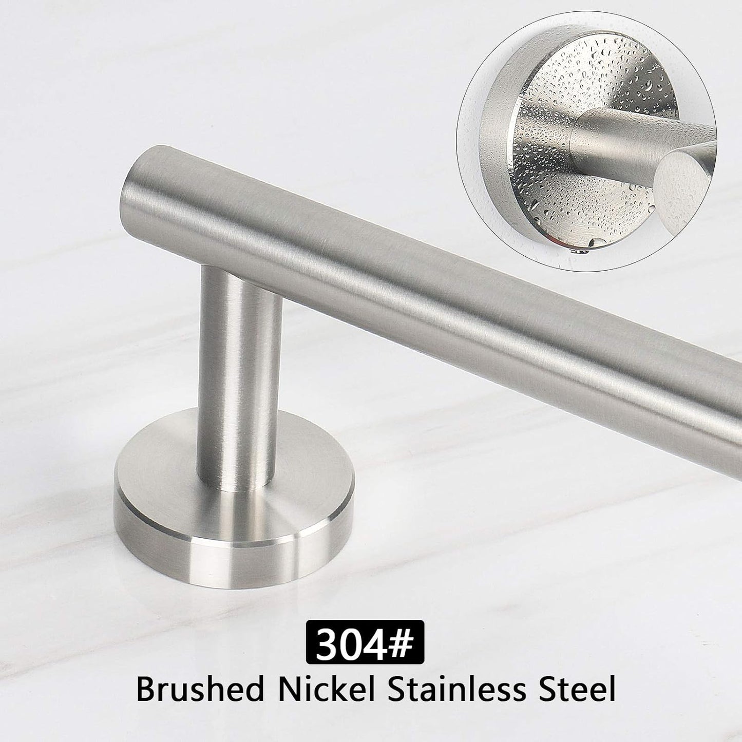 Badezimmer-Handtuchstange zur Wandmontage, 1 Packung 16 Inch Gebürstetes Nickel