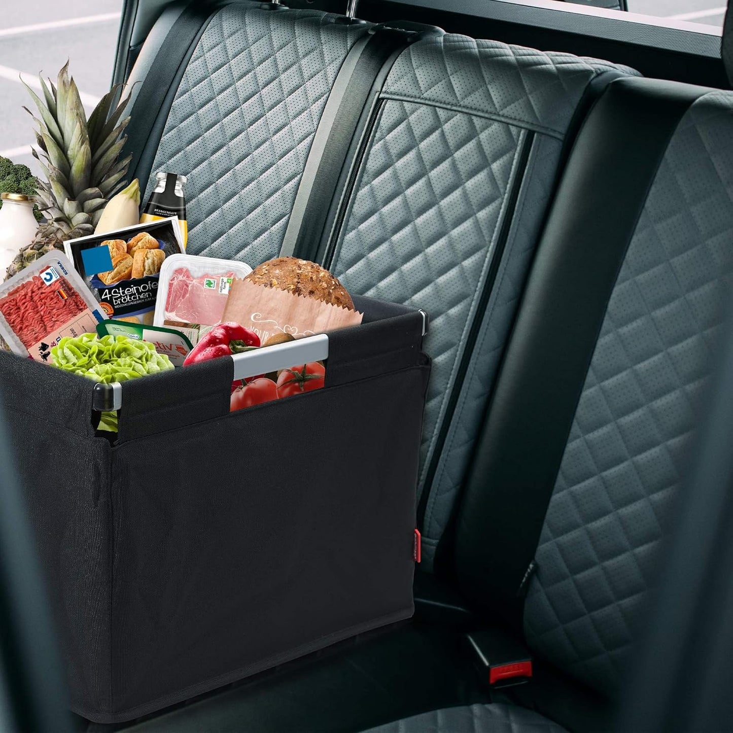 Faltbare Transportbox mit Alurahmen, Schwarz