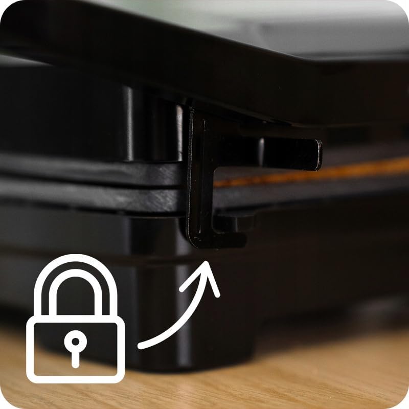 Panini-Toaster & Sandwichmaker, Schwarz 28 x 22.5 x 8 cm