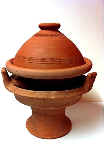 Marokkanischer Tajine-Tontopf (26 cm, handgetöpfert), 26cm