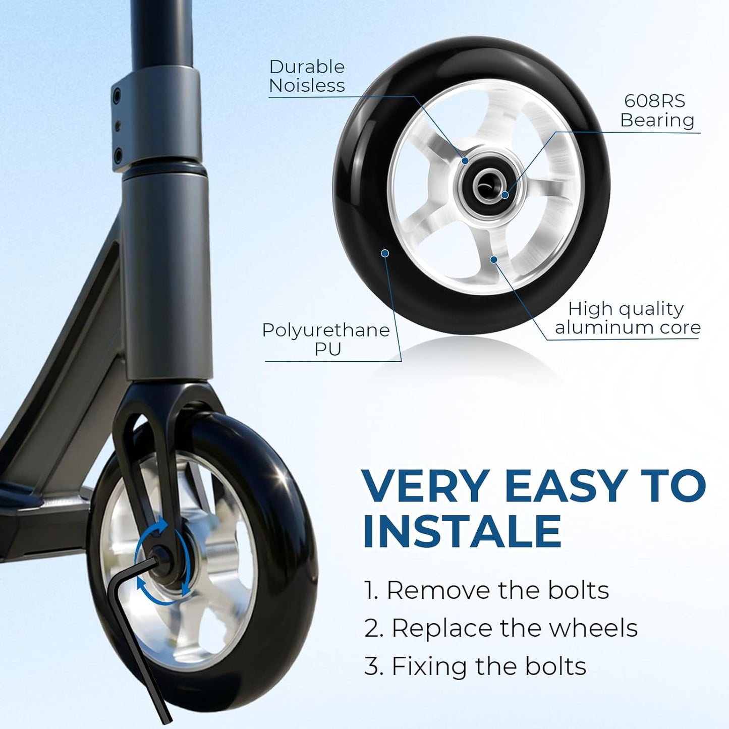 Stunt Scooter Ersatzräder-Set, 2 Stück