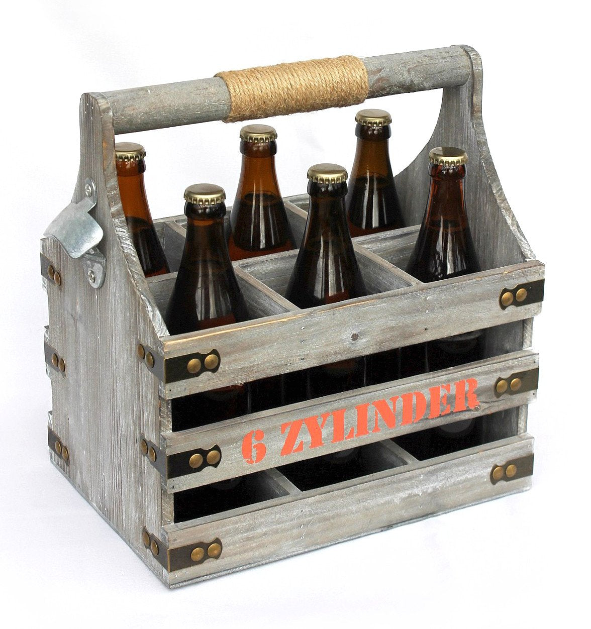 Bierträger mit Flaschenöffner für 6 Flaschen