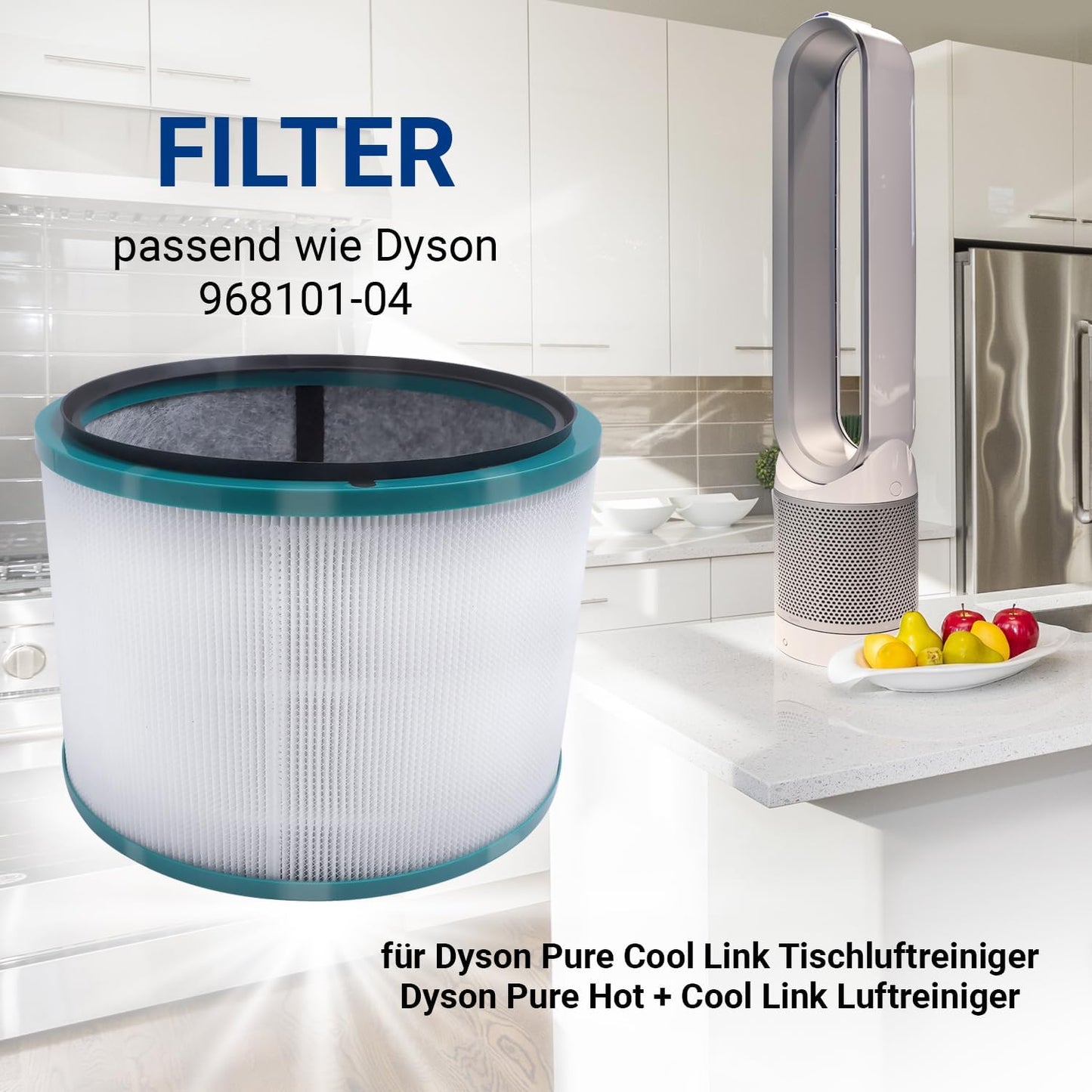 Luftreiniger Ersatzfilter für Dyson Pure, 1 Stück 968101-04