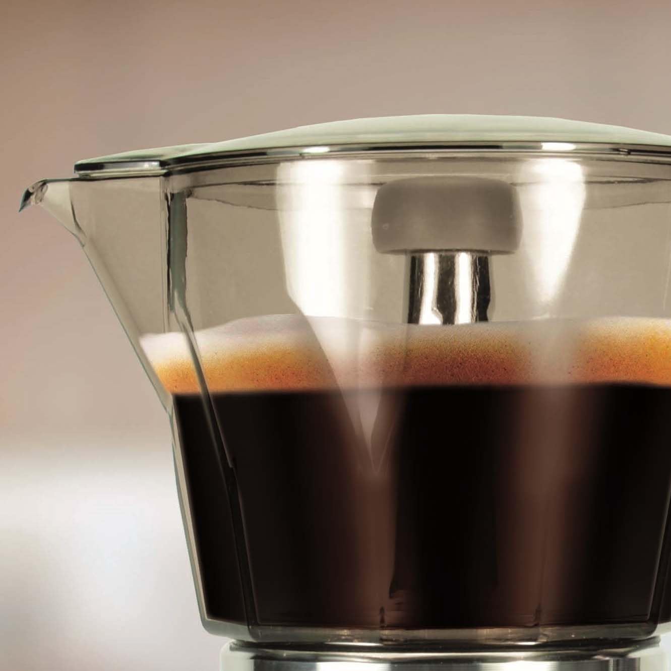 Elektrische Espressokanne mit 360° Basis, Nero