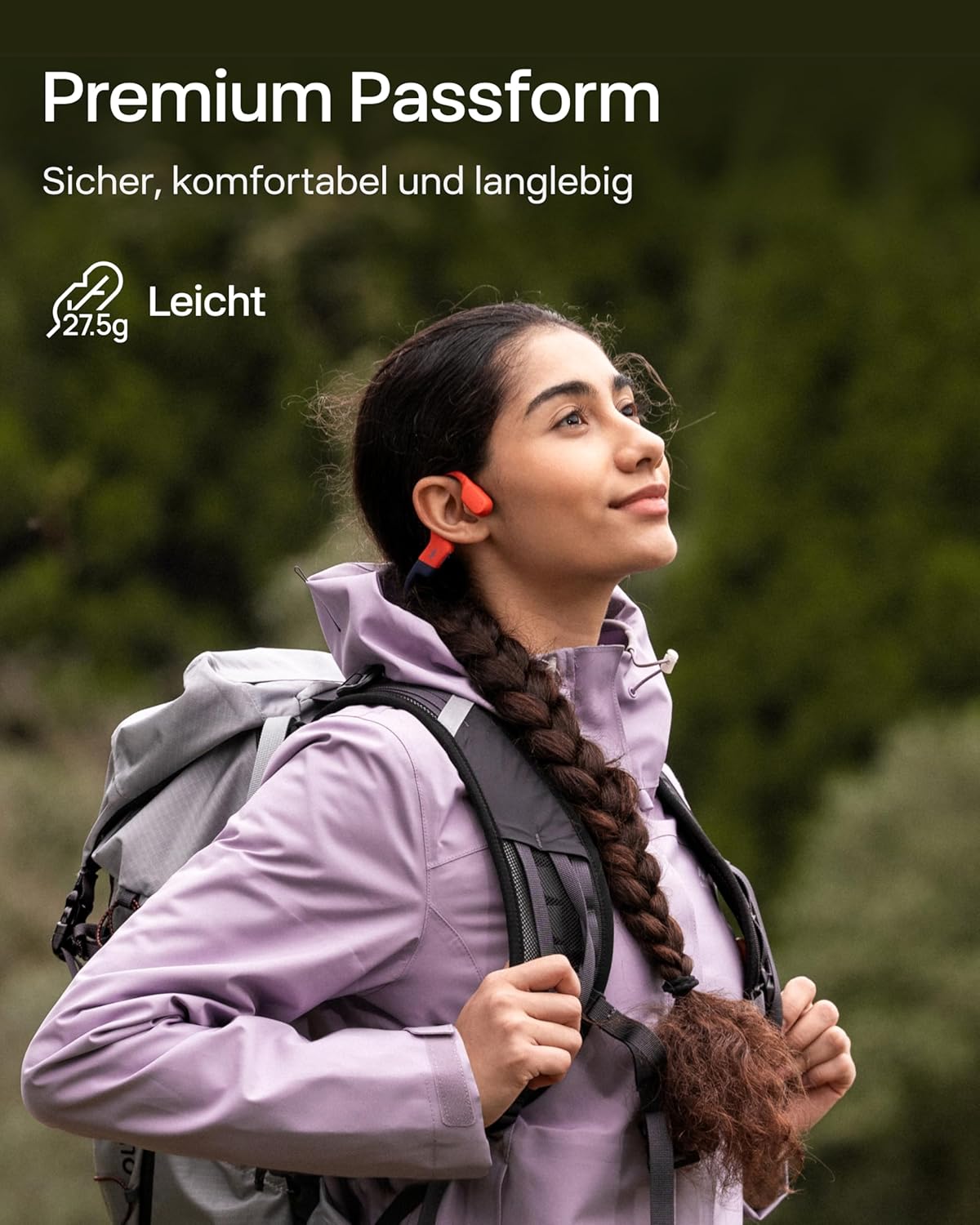OpenSwim Pro Knochenschall-Kopfhörer, Kabelloses Laden Rot