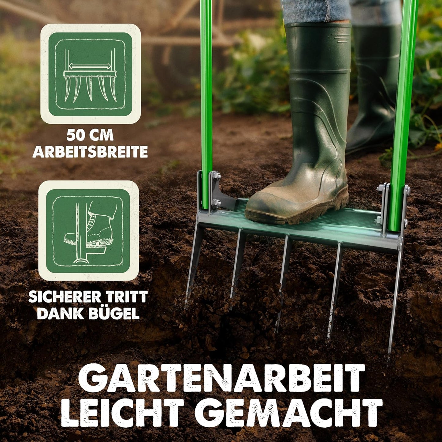 Grabegabel mit Trittbügel (50cm)
