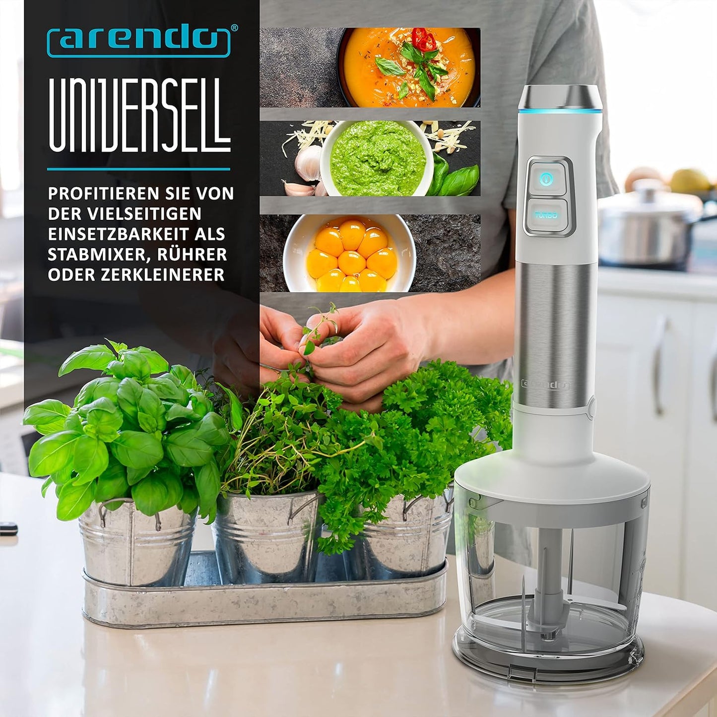 Stabmixer-Set, Weiss C