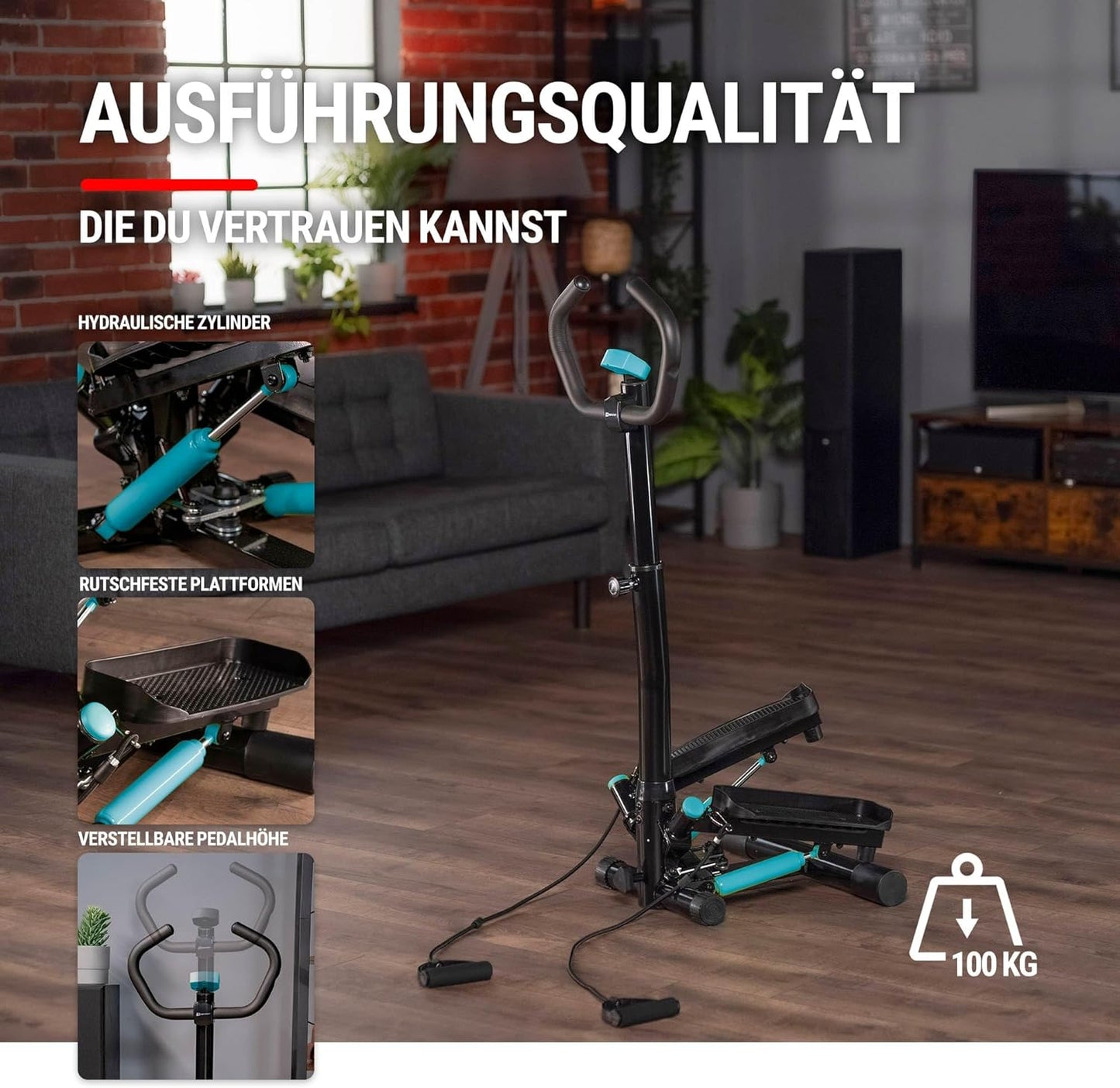 Hop-Sport Stepper Noble, Schwarz-blau