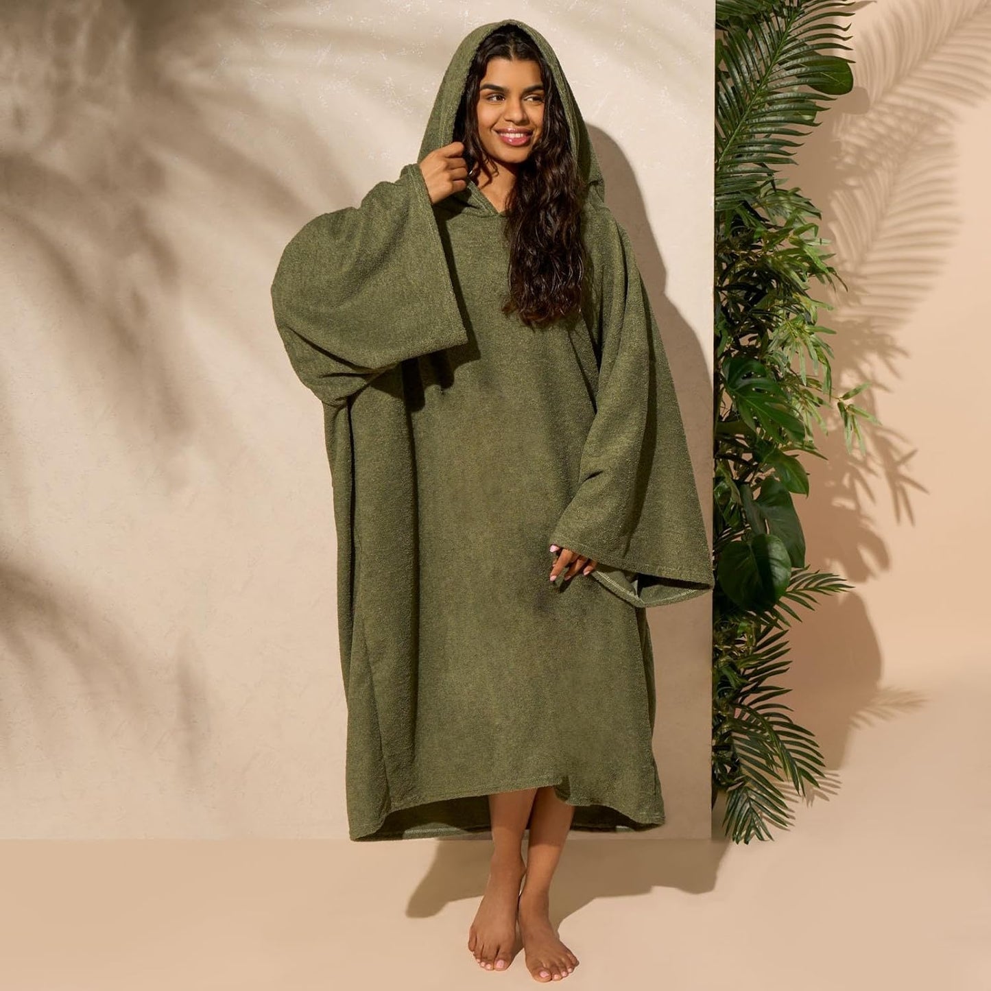 Surf Poncho, Einheitsgrösse Khakigrün