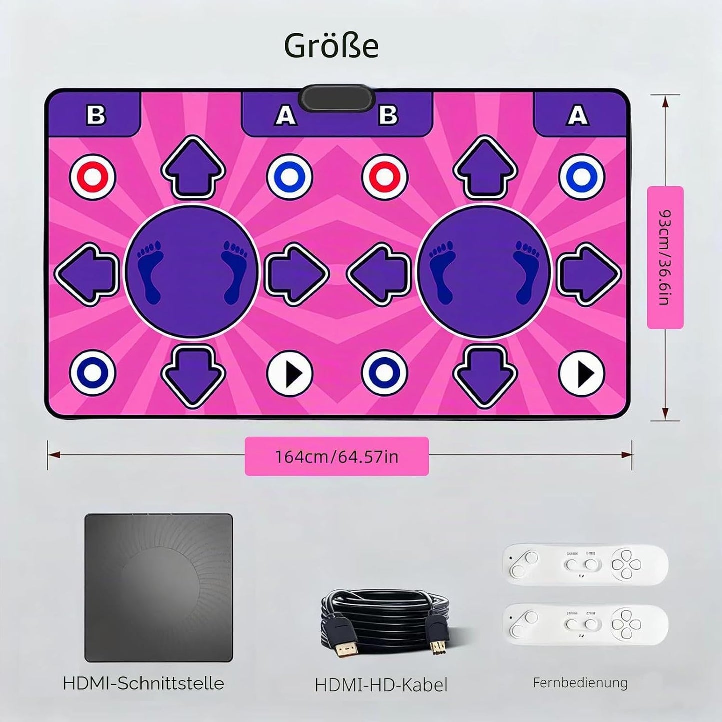 Tanzmatte mit 2 Controllern