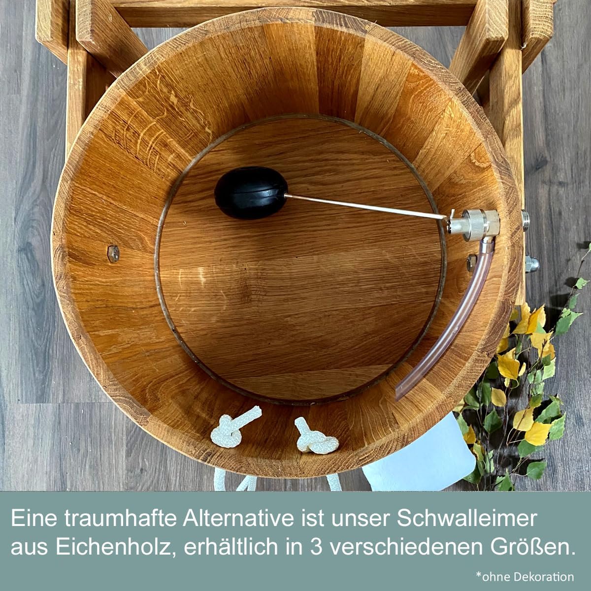Eimerdusche für die Sauna