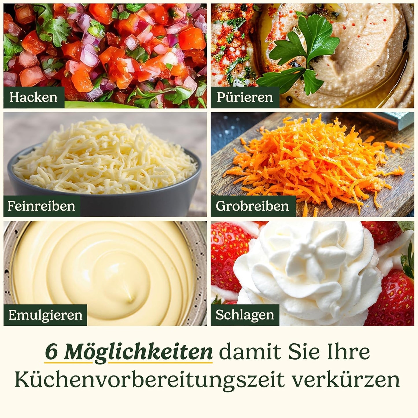 FlexPrep All-in-One Küchenmaschine, 1.1L Zerkleinerer + Küchenmaschine